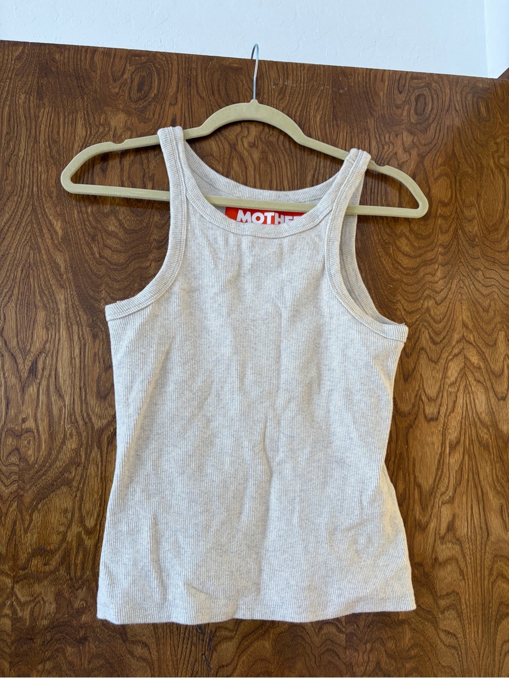 Mother Chin Ups Tank - Size Small, Move it color Heathered oatmeal gray